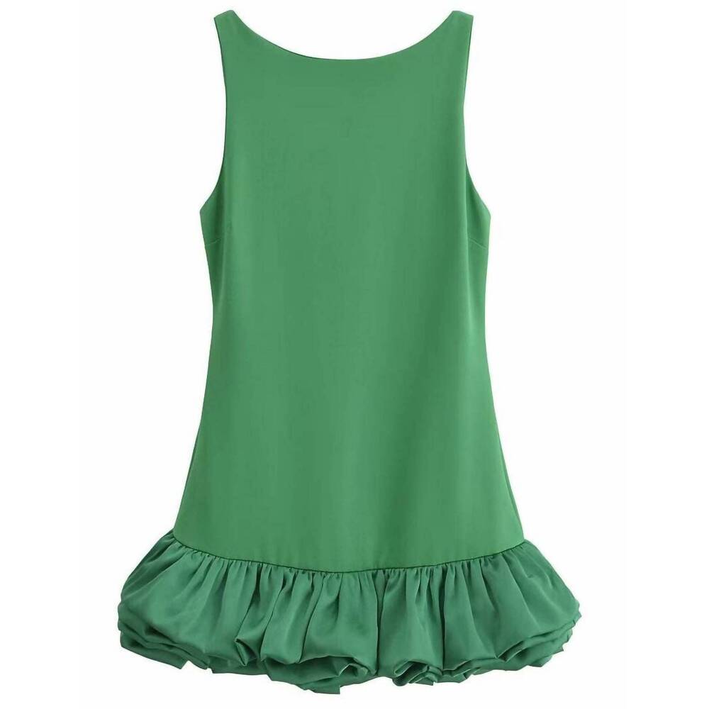 NEW SWEETKAMA women's mini bubble dress in green